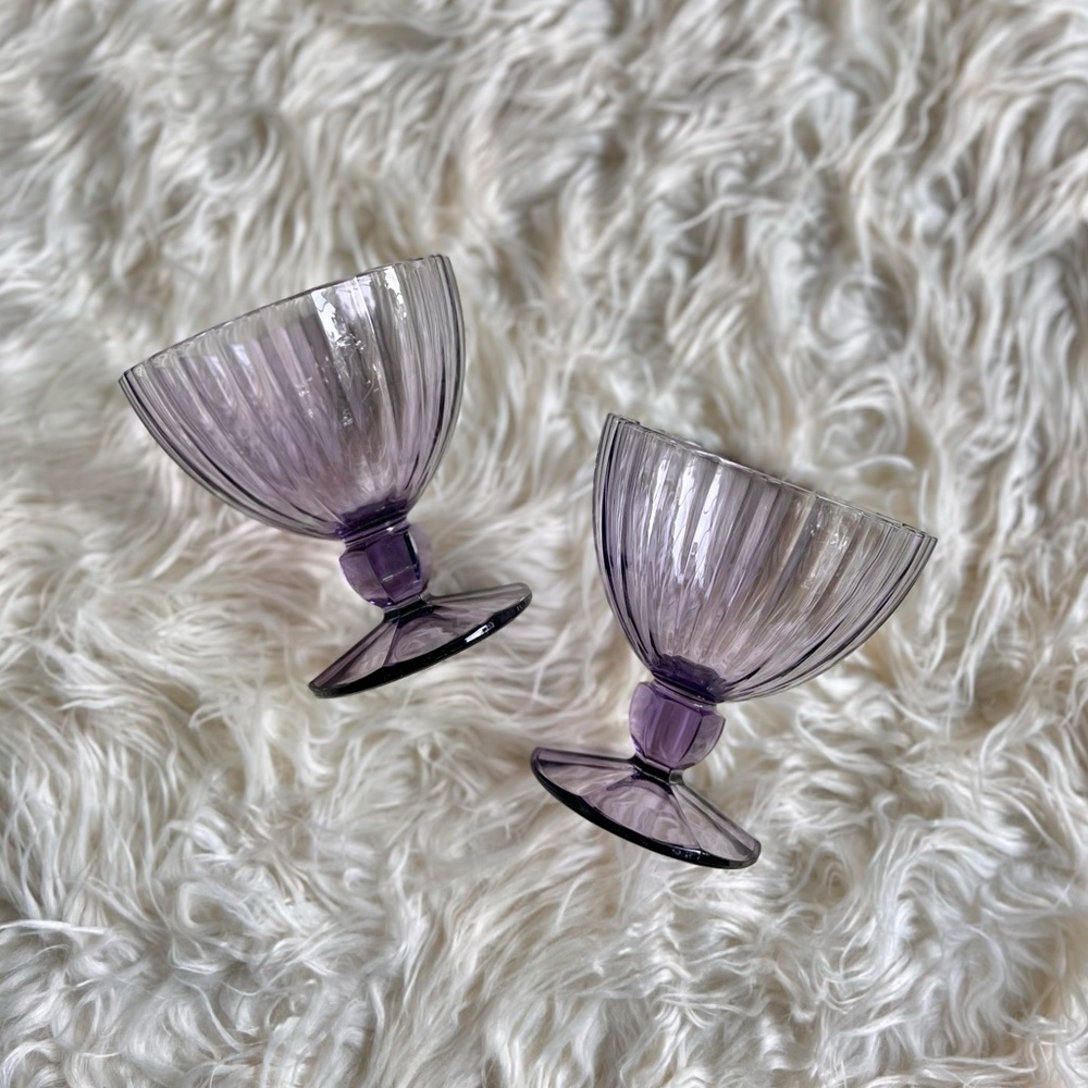 Vintage Pedestal Glass Set